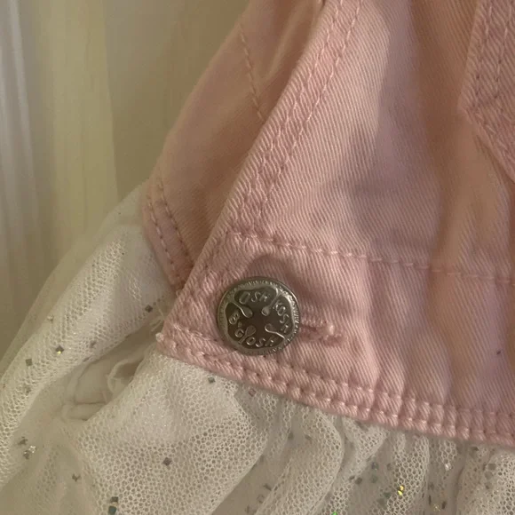 Oshkosh Bgosh Pink Bunny Dress Overalls Toddler Girl 2T - Picture 3 of 11